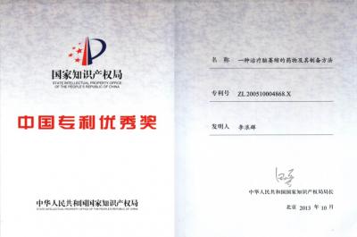 中國專利優(yōu)秀獎(jiǎng)